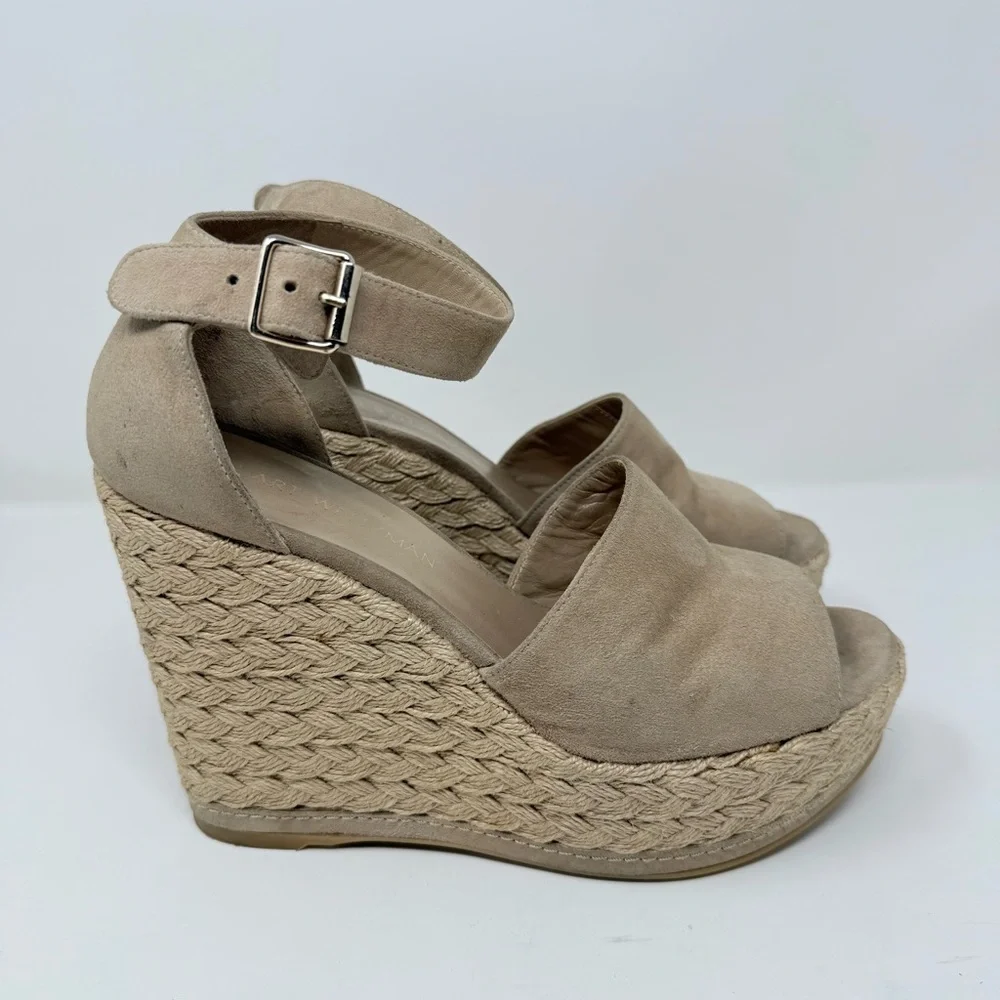 Stuart Weitzman Sohojute Wedge Sandal Sz US 9 - Picture 3 of 14